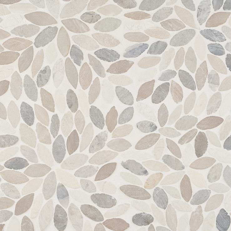 Nature Flower Lombok Beige Pebble Honed Mosaic Tile