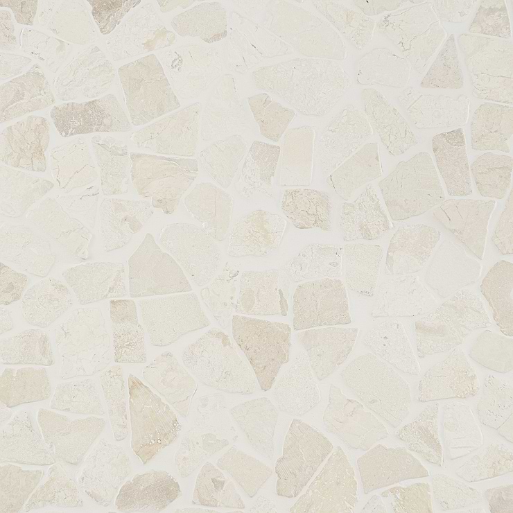Nature WhiteTumbled Pebble Mosaic