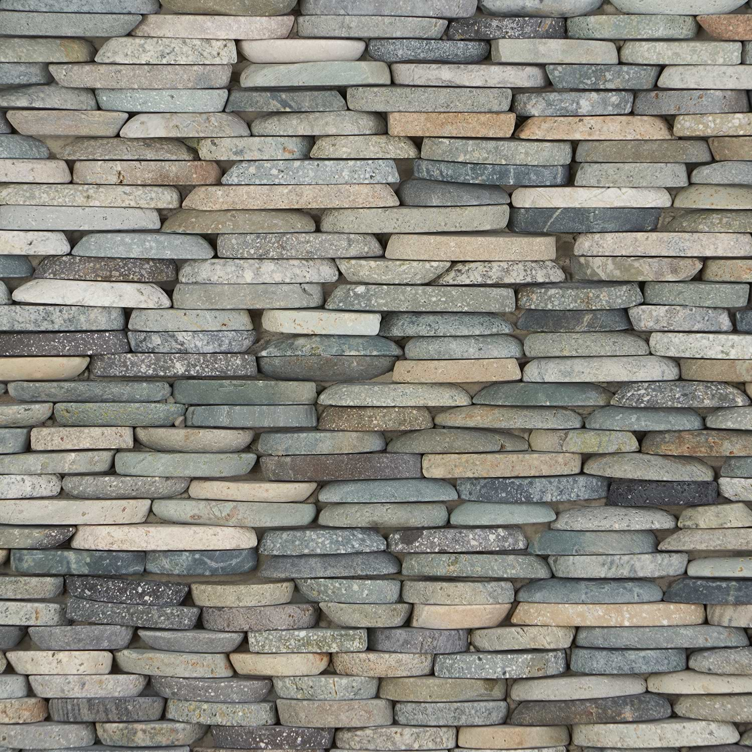 Nature Stacked Sumatra Blend Multicolor Pebble Honed Mosaic Tile