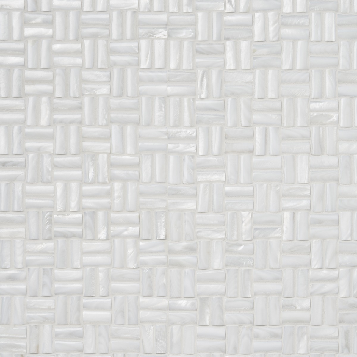 Serene White 3D Seamless Pearl Polished Mosaic Tile