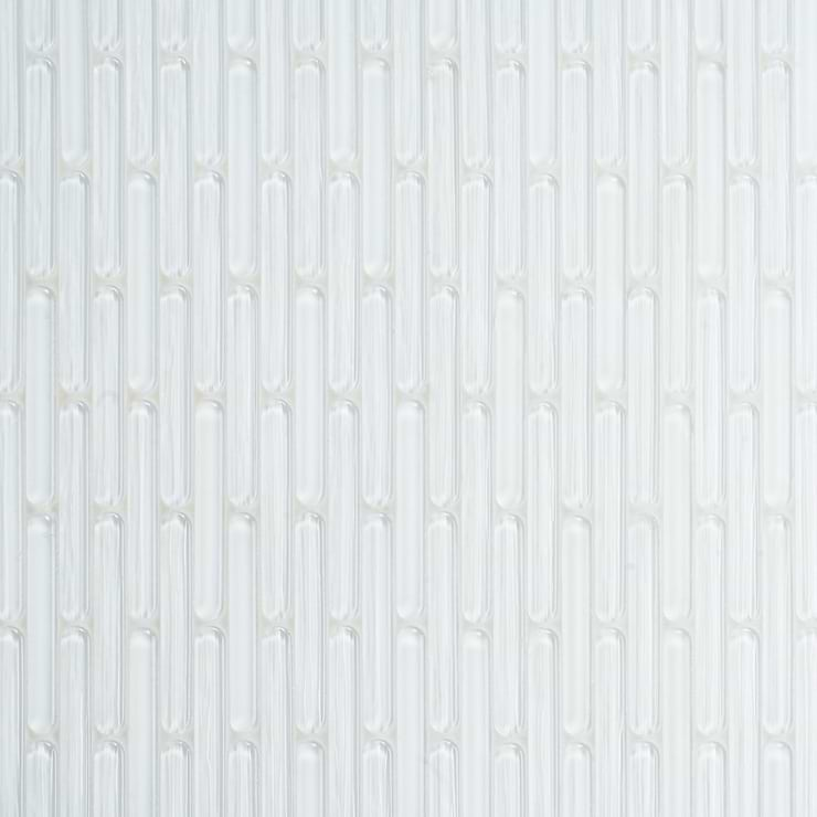 Baltoro Super White Polished Glass Mosaic Wall Tile