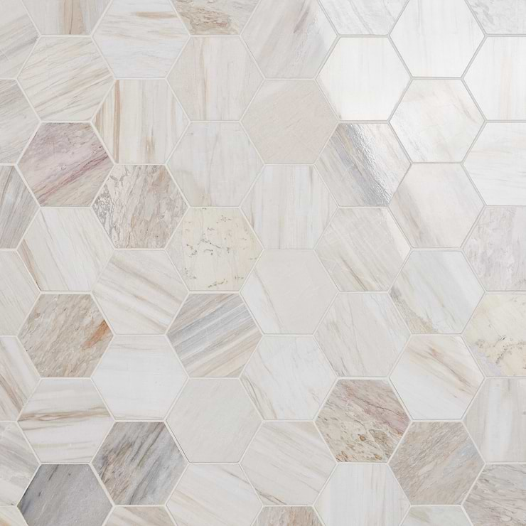 Sabbia Marble 4" Hexagon Polished Mosaic