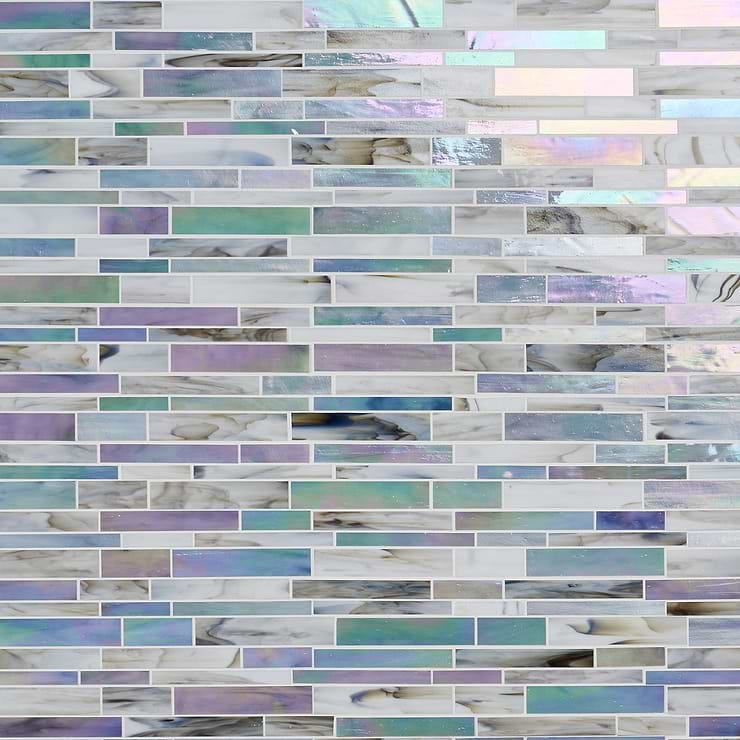 Matchstix Kismet Multicolor Glass Polished Mosaic Tile