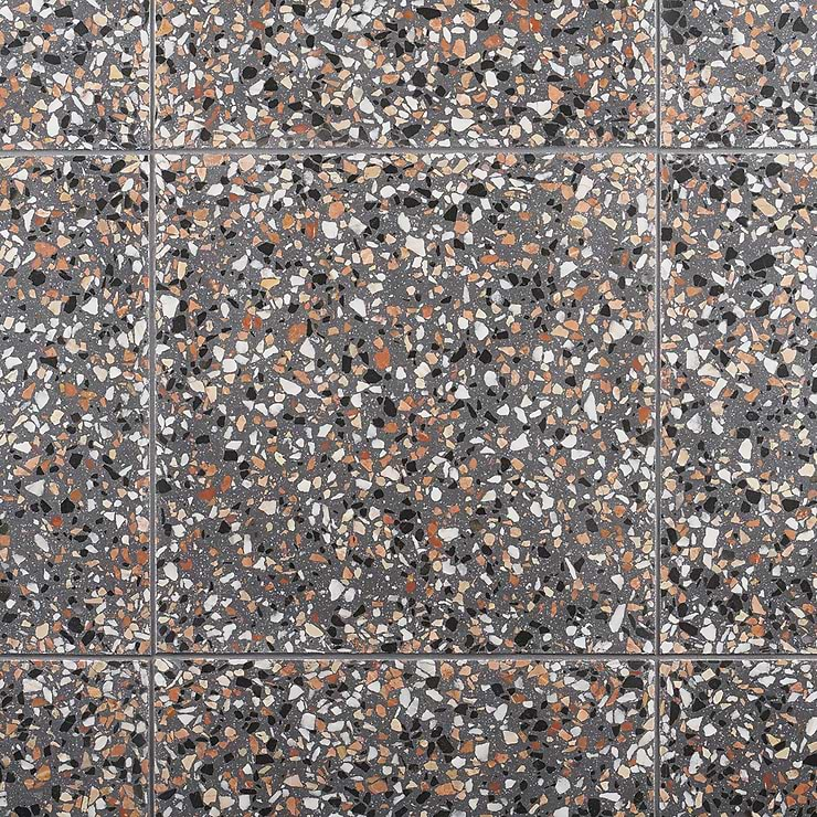 True Terrazzo Paradiso Gray 16x16 Polished Terrazzo Tile