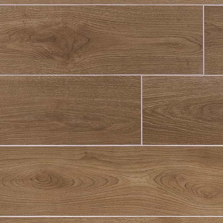 Oaktree Elegant Dark Brown 7x60 XL Wood Look Matte Porcelain Tile