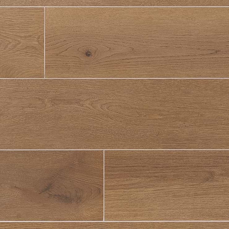 Oaktree Natural Dark Brown 8x48 Wood Look Matte Porcelain Tile