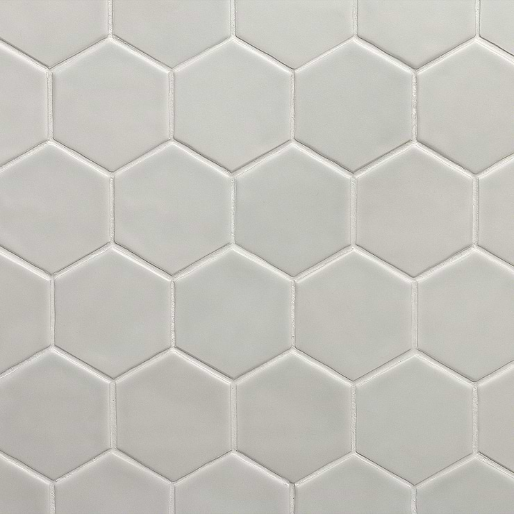 Meadowmere Cement Gray 3" Hexagon Matte Ceramic Tile