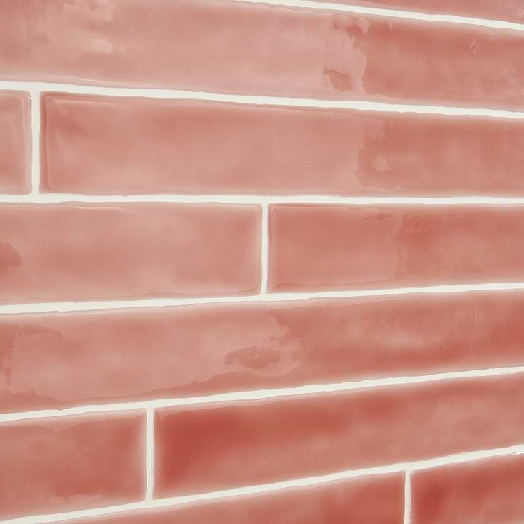 Carolina Coral Pink 2x20 Polished Ceramic Wall Tile