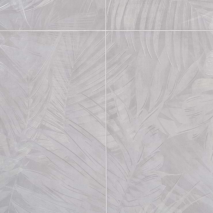 Monet Cotton Garden White 24x48 Artisan Decor Matte Porcelain Wall Tile