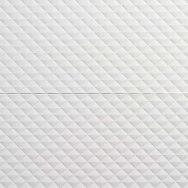 Reverb Pillowed White 12x36 3D Matte Ceramic Tile