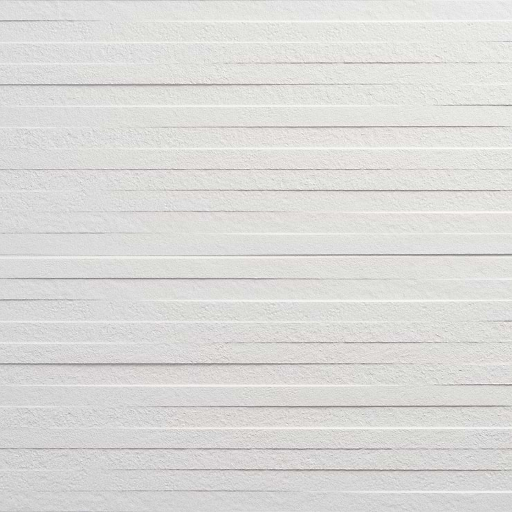 Reverb Multilevel White 12x36 3D Matte Ceramic Tile