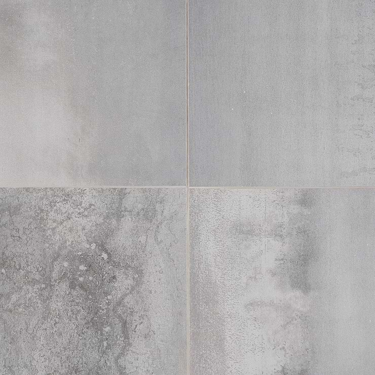 Hewlett Metal Silver 24x24 Matte Porcelain Tile