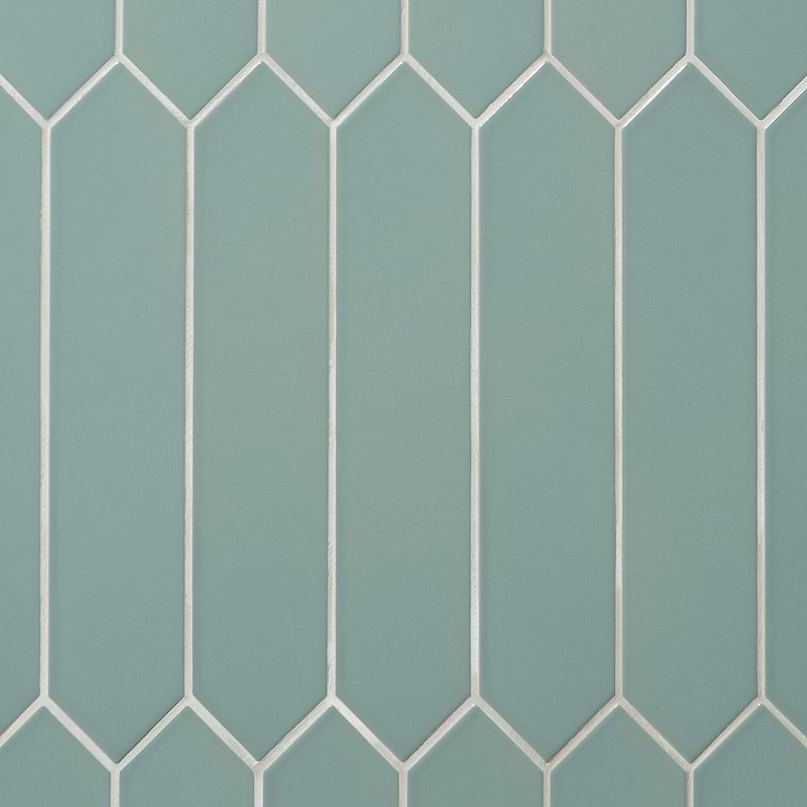 Kent Jade Green 3x12 Picket Polished Ceramic Wall Tile