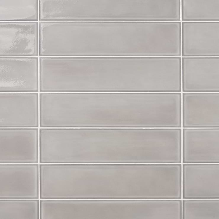 Stacy Garcia ArtBlock Grigio Gray 4x16 Glossy Porcelain Tile