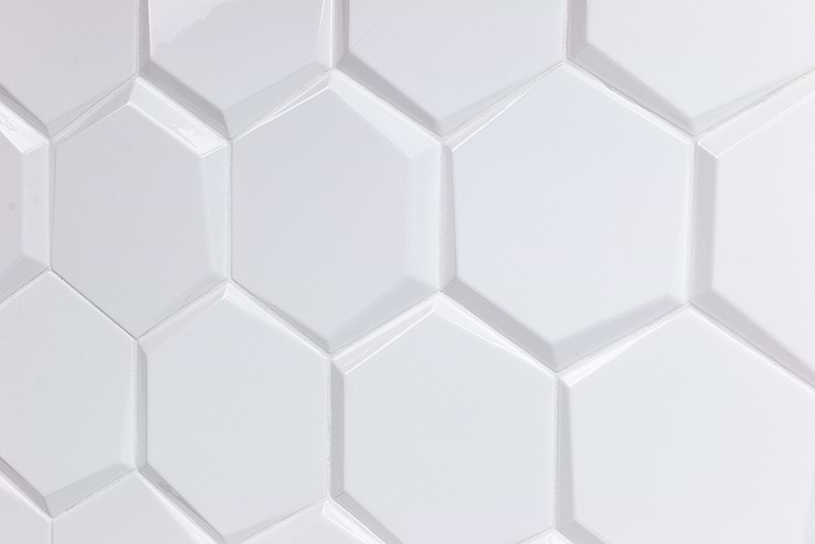 Exagoni Stive Blanco Brillo Hexagon Ceramic Tile