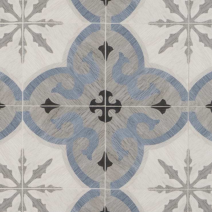 Delancey Briar Blue 8x8 Matte Porcelain Tile
