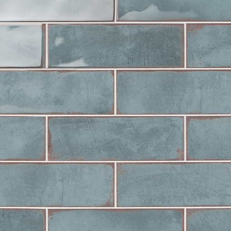 Los Lunas Blue 4x12 Polished Ceramic Subway Wall Tile