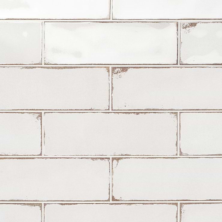 Los Lunas White 4x12 Polished Ceramic Subway Wall Tile