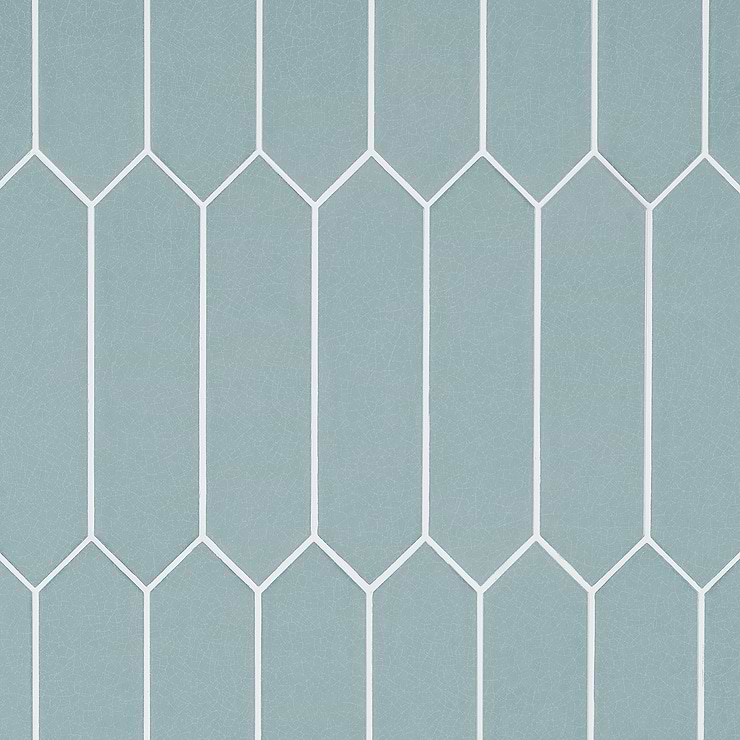 Tehama Blue 3x12 Picket Crackled Ceramic Tile