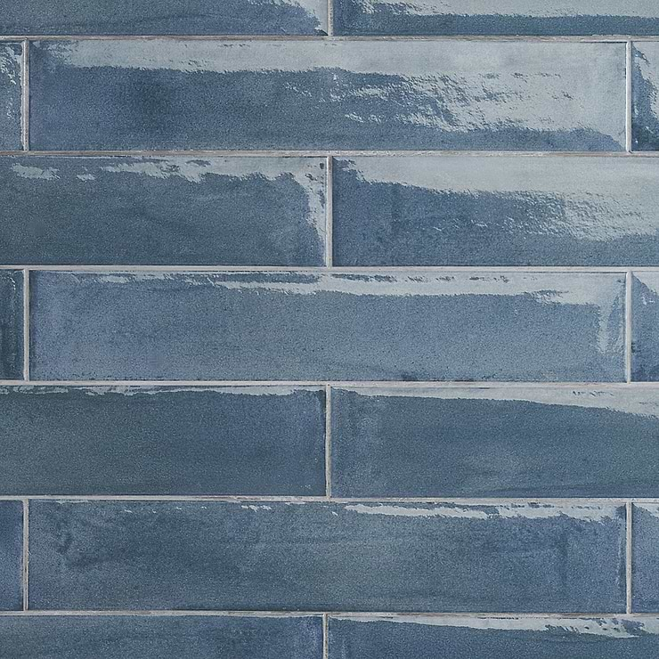 Paint Blu Notte 3x16 Glossy Porcelain Subway Tile