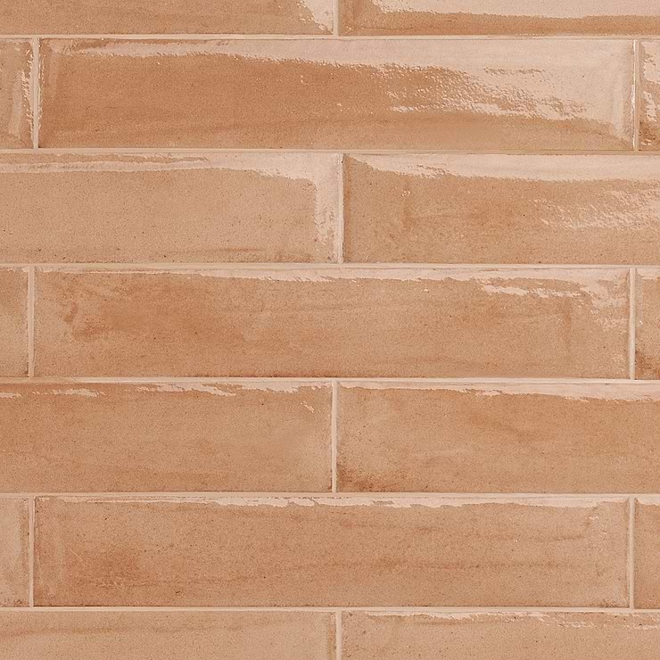 Paint Terracotta Brown 3x16 Glossy Porcelain Subway Tile