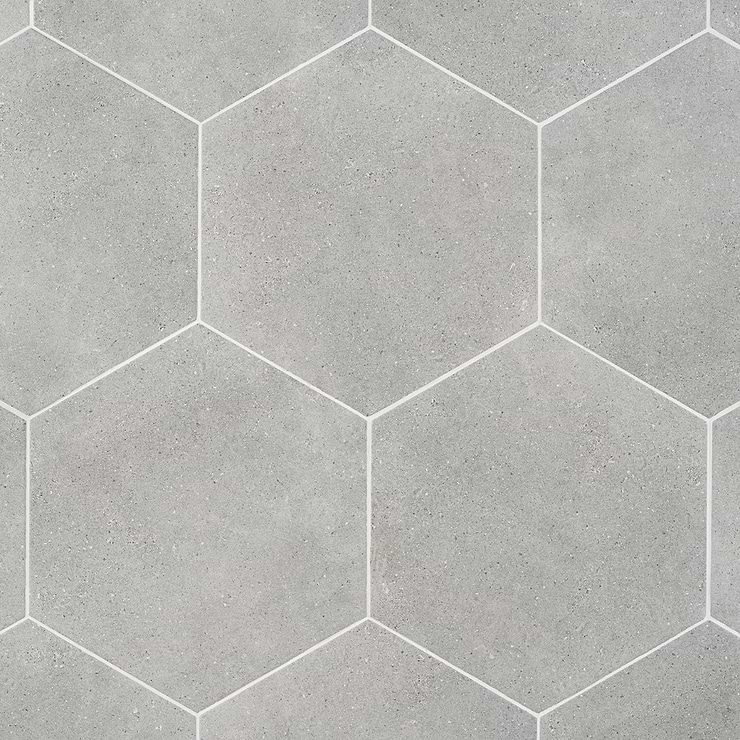 Pergola Gray 12.5" Hexagon Matte Porcelain Tile