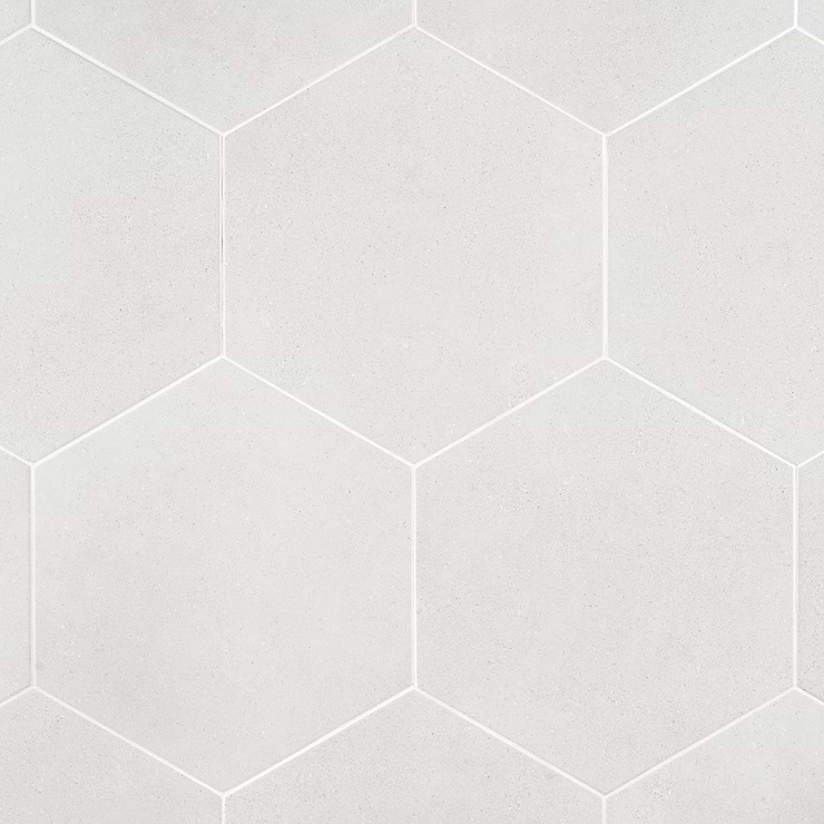 Pergola White 12.5" Hexagon Matte Porcelain Tile