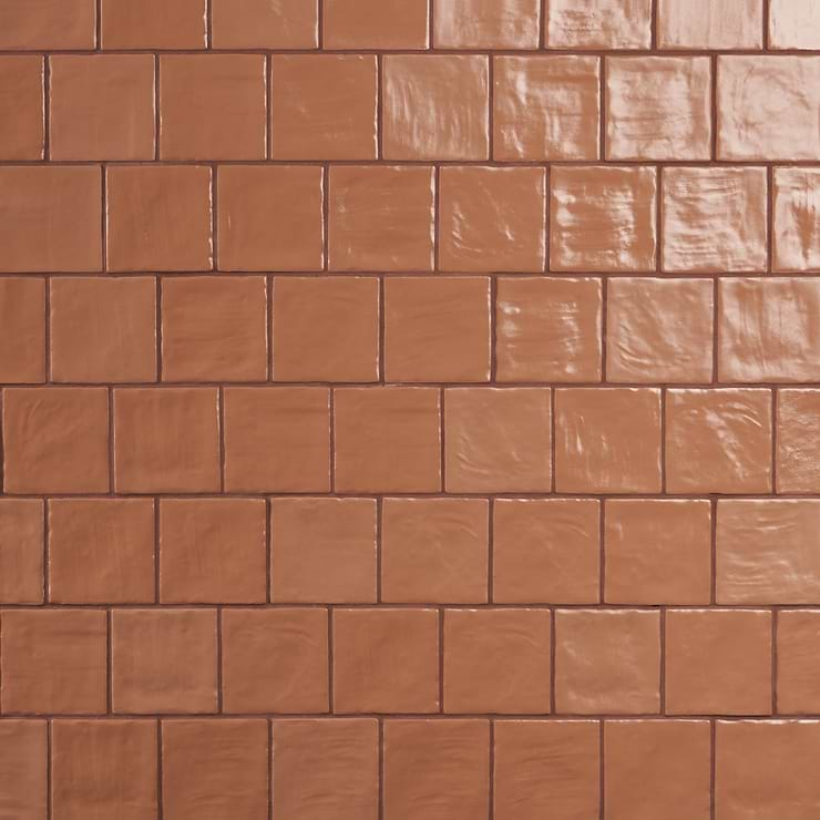 Montauk Terracotta 4x4 Mixed Finish Ceramic Tile