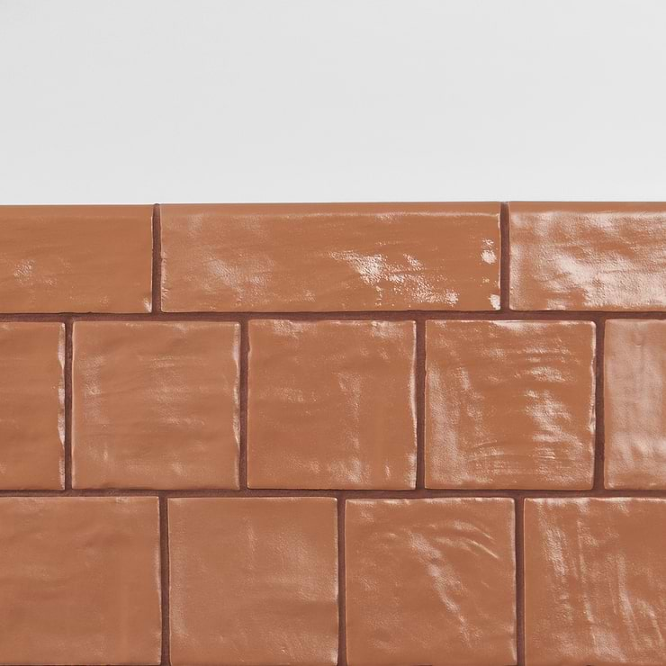 Montauk Terracotta 2x8 Mix Finish Ceramic Bullnose