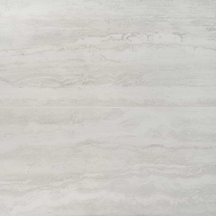 Basic Travertine Cotton White 24x48 Matte Porcelain Tile