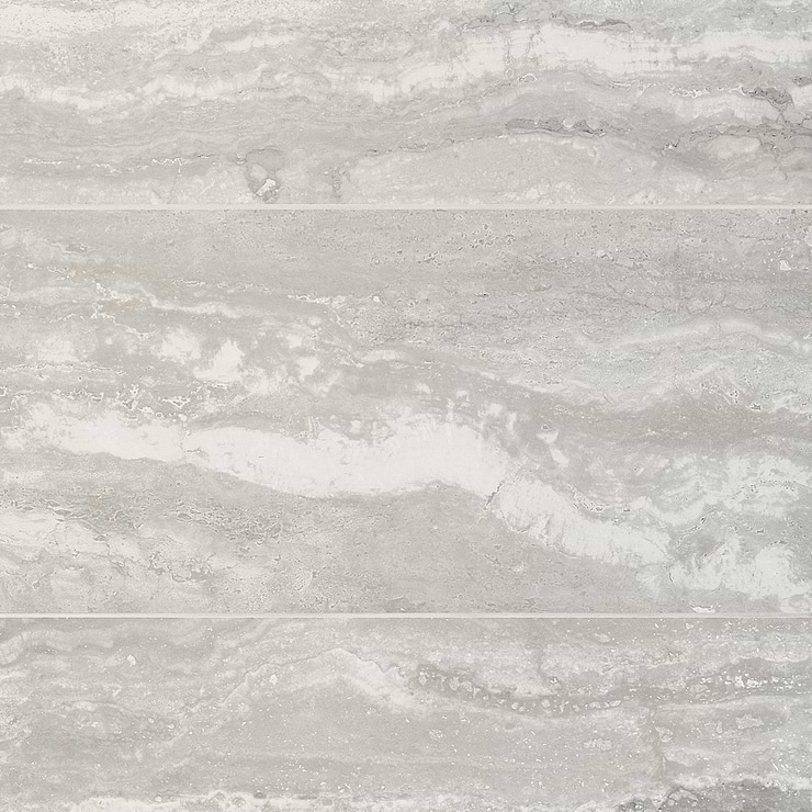 Basic Travertine Silver 12x24 Matte Porcelain Tile