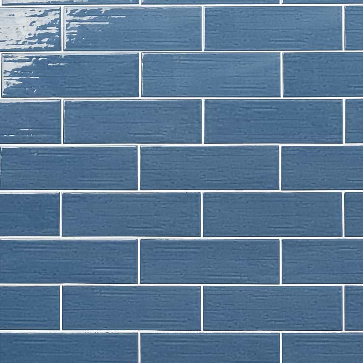 Kiln Blue 3x9 Polished Porcelain Subway Tile