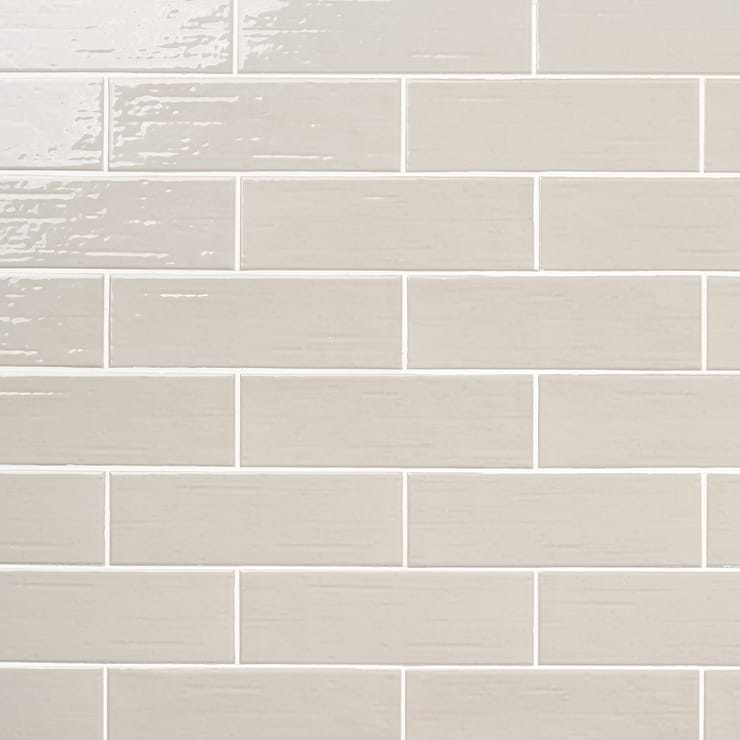Kiln Light Gray 3x9 Polished Porcelain Subway Tile