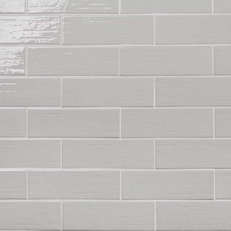 Kiln Silver 3x9 Polished Porcelain Subway Tile