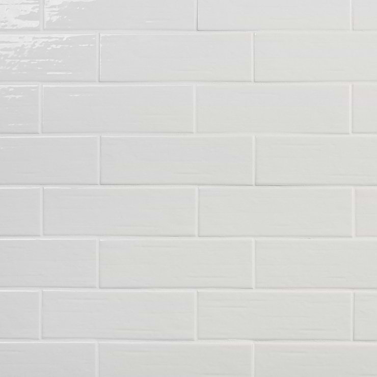 Kiln White 3x9 Polished Porcelain Subway Tile