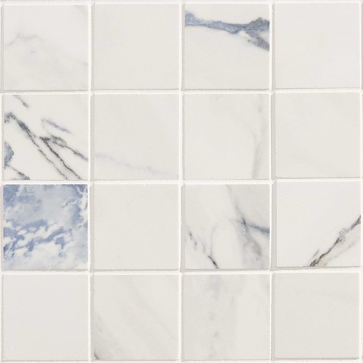 Calacatta Azur 2x2 Matte Porcelain Mosaic