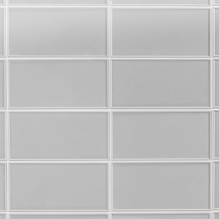 Stacy Garcia Maddox Frame Cool Gray 4x8 Matte Ceramic Subway Tile