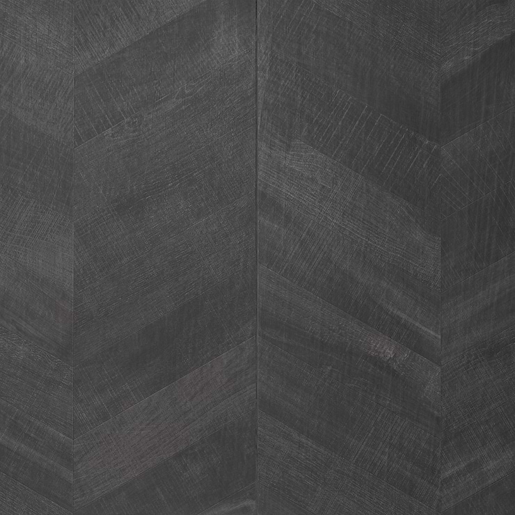 Kenridge Chevron Black 24x48 Wood Look Matte Porcelain Tile