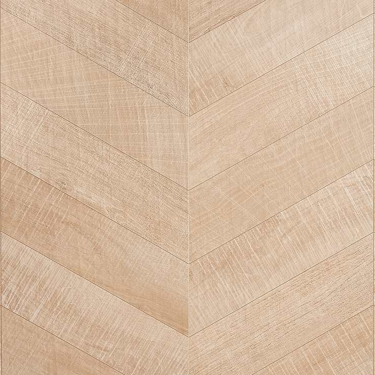 Kenridge Chevron Maple Brown 24x48 Wood Look Matte Porcelain Tile