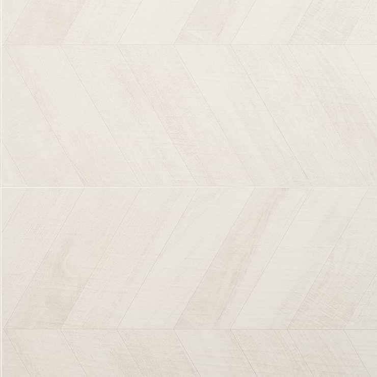 Kenridge Chevron White 24x48 Wood Look Matte Porcelain Tile
