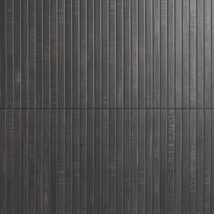 Kenridge Ribbon Black 24x48 Wood Look Matte Porcelain Tile