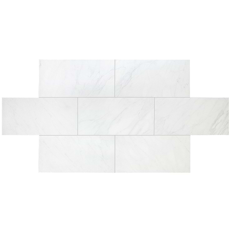 Belvedere Bianco 15x30 Marble Look Porcelain Tile