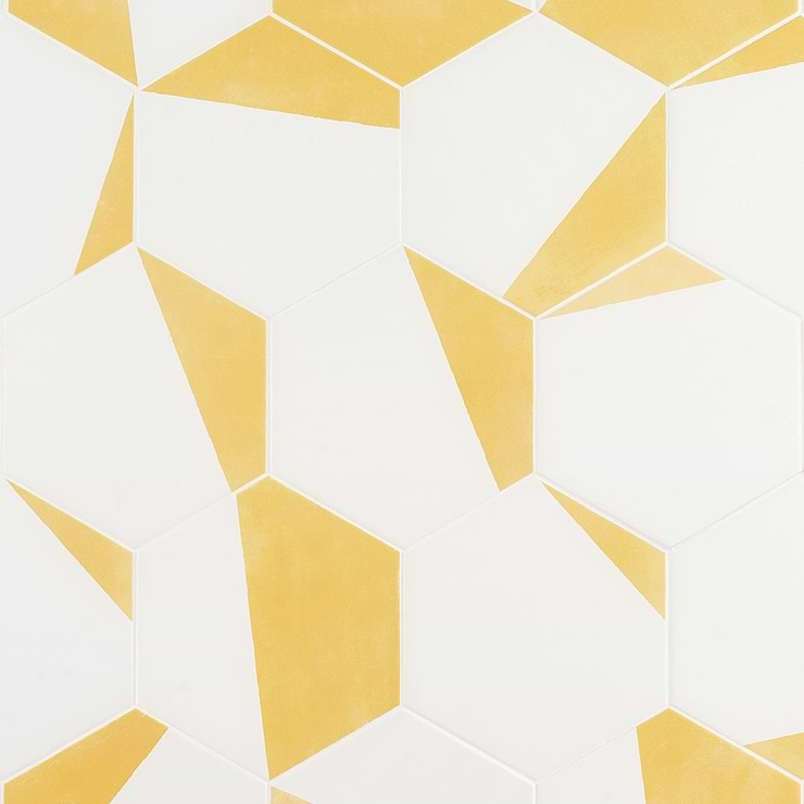 HexArt Pop Yellow 8" Hexagon Matte Porcelain Tile