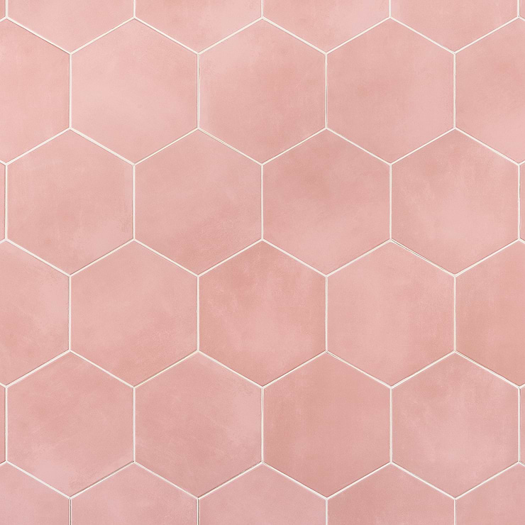 HexArt Rose 8" Porcelain Matte Tile