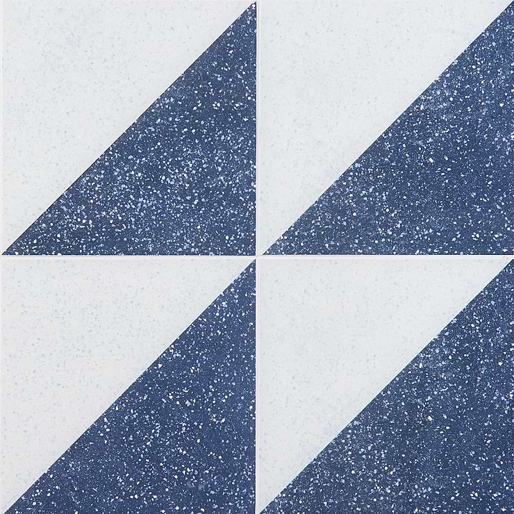 Art Geo Terrazzo Dos Blue by Elizabeth Sutton 8x8 Matte Porcelain Tile