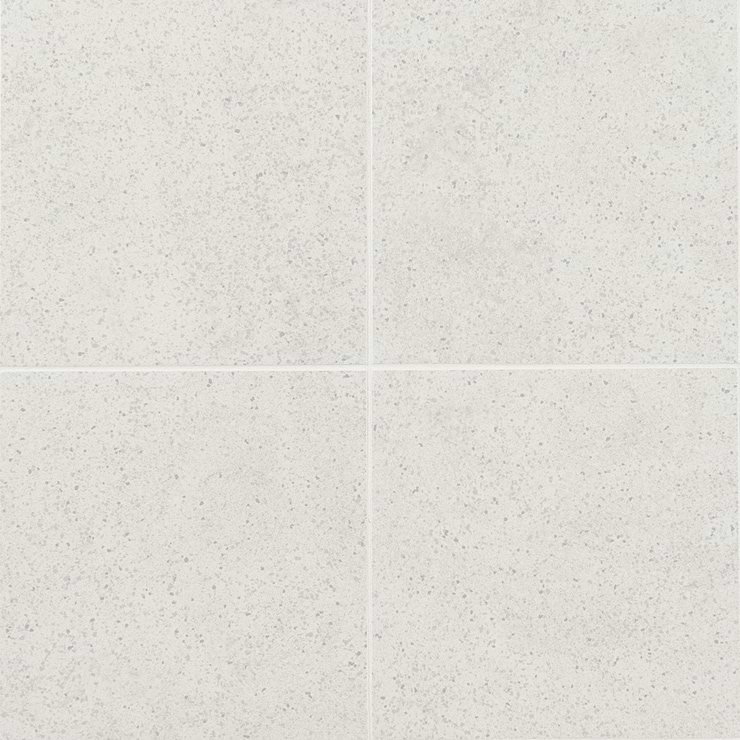 Art Geo by Elizabeth Sutton Terrazzo White Grigio 8x8 Matte Porcelain Tile