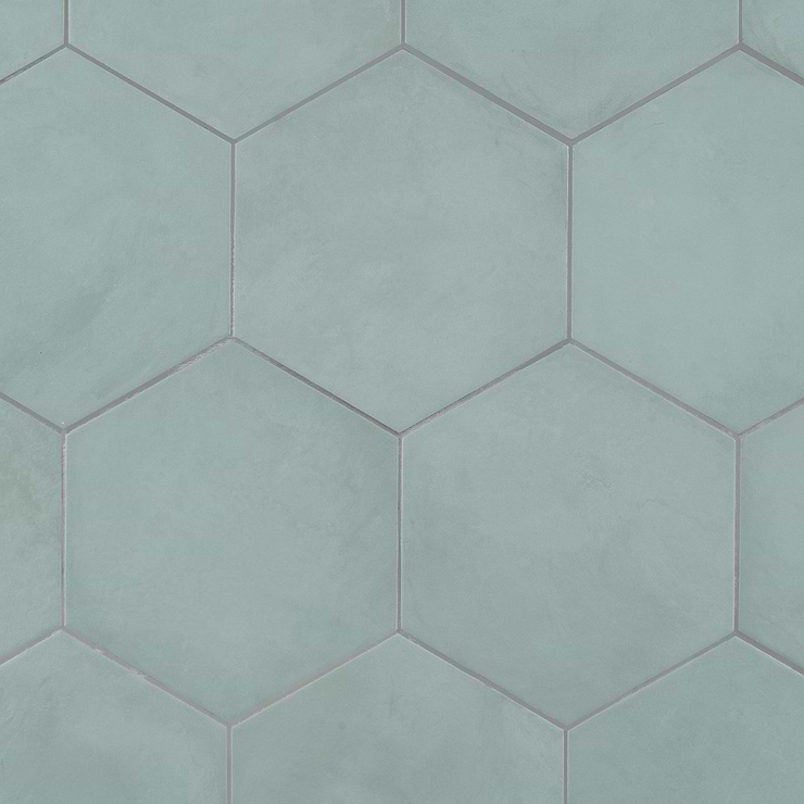 Ava Green Cielo 8" Hexagon Matte Porcelain Tile