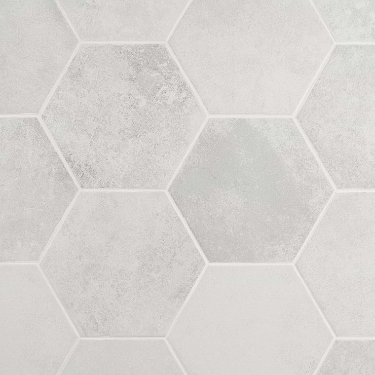 Terra Pompeii Blanco White 8" Hexagon Matte Porcelain Tile