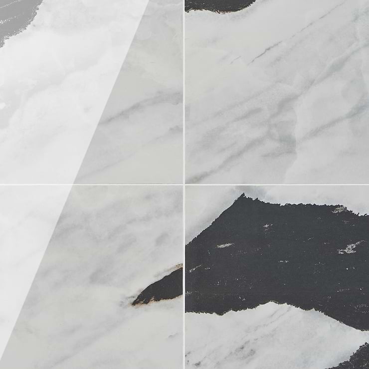 DreamStone Panda White 24x48 Polished Porcelain Tile