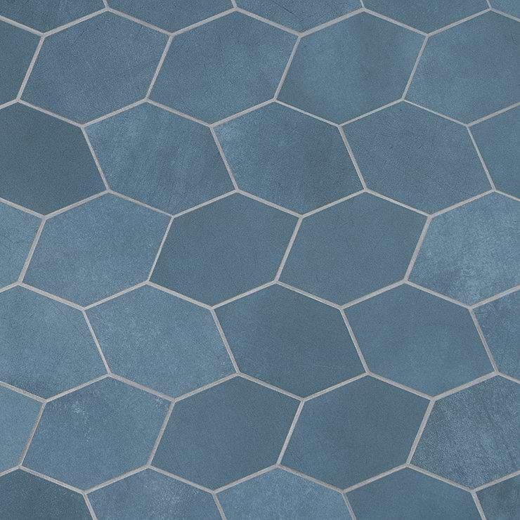 Bond Indio Blue Foliage Matte Porcelain Mosaic Tile